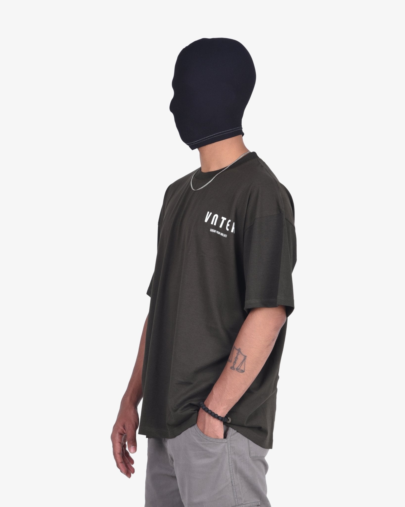 OVERSIZED CONTRAST PRINTED T-SHIRT