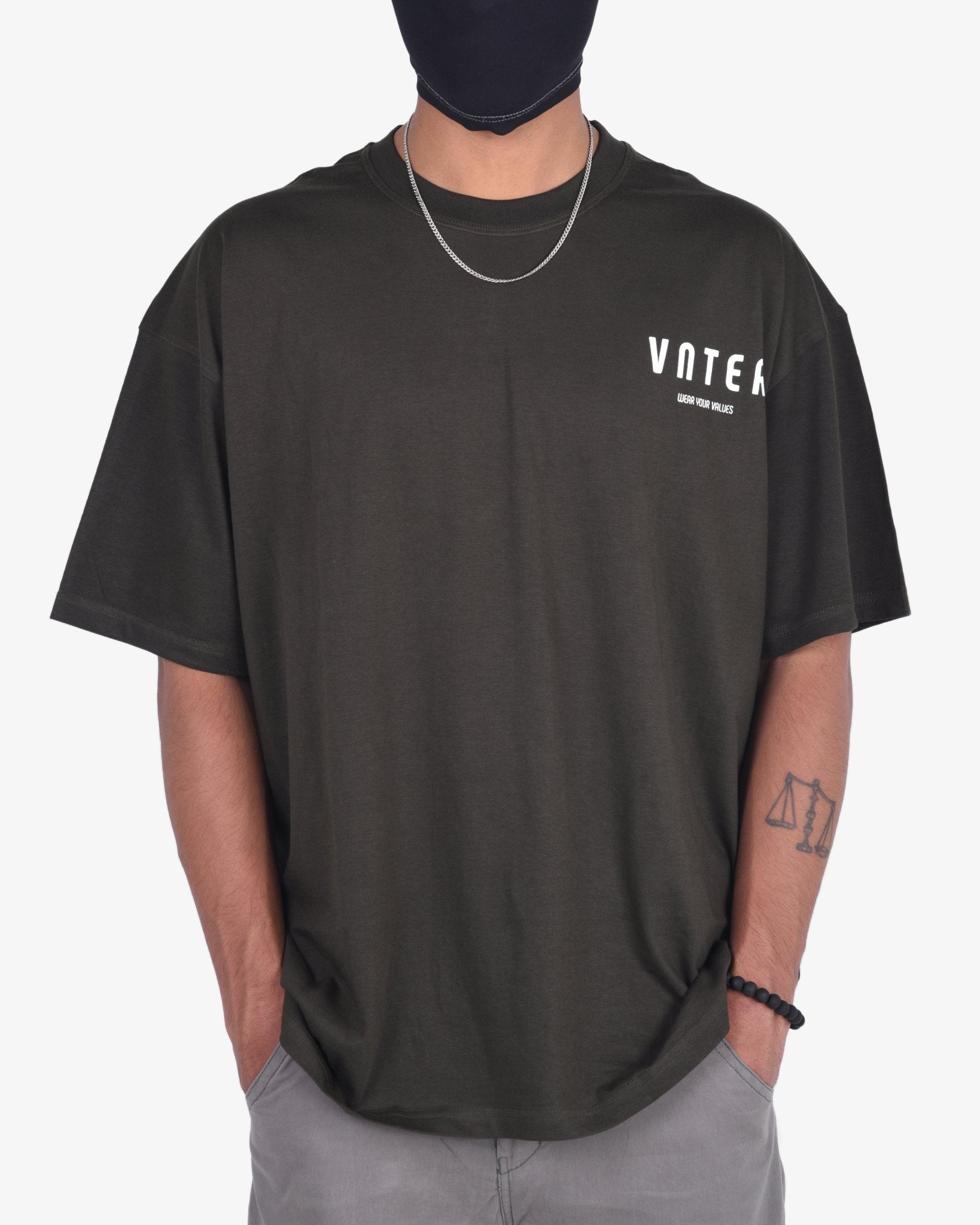 OVERSIZED CONTRAST PRINTED T-SHIRT