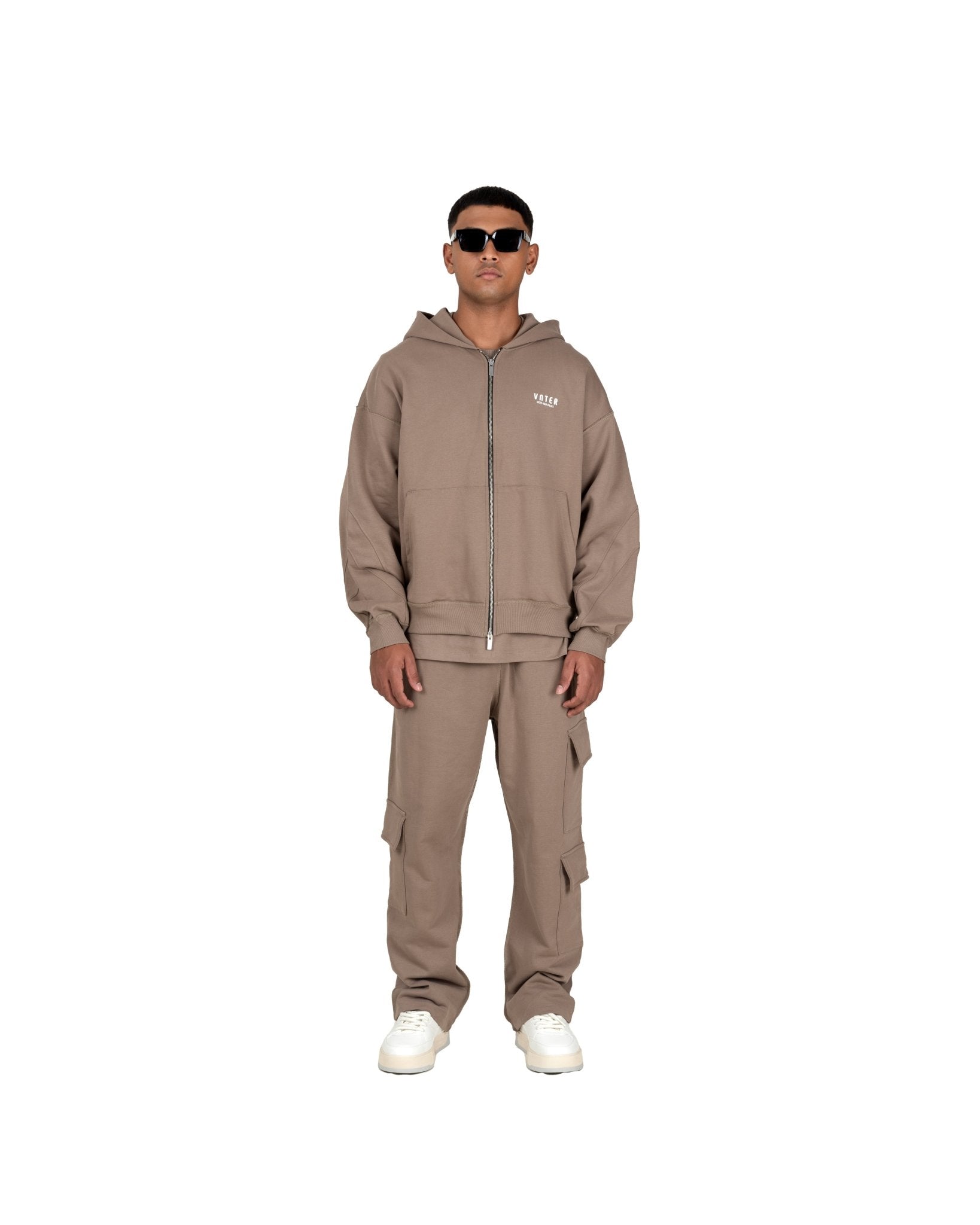 WALNUT DOUBLE ZIPPER HOODIE