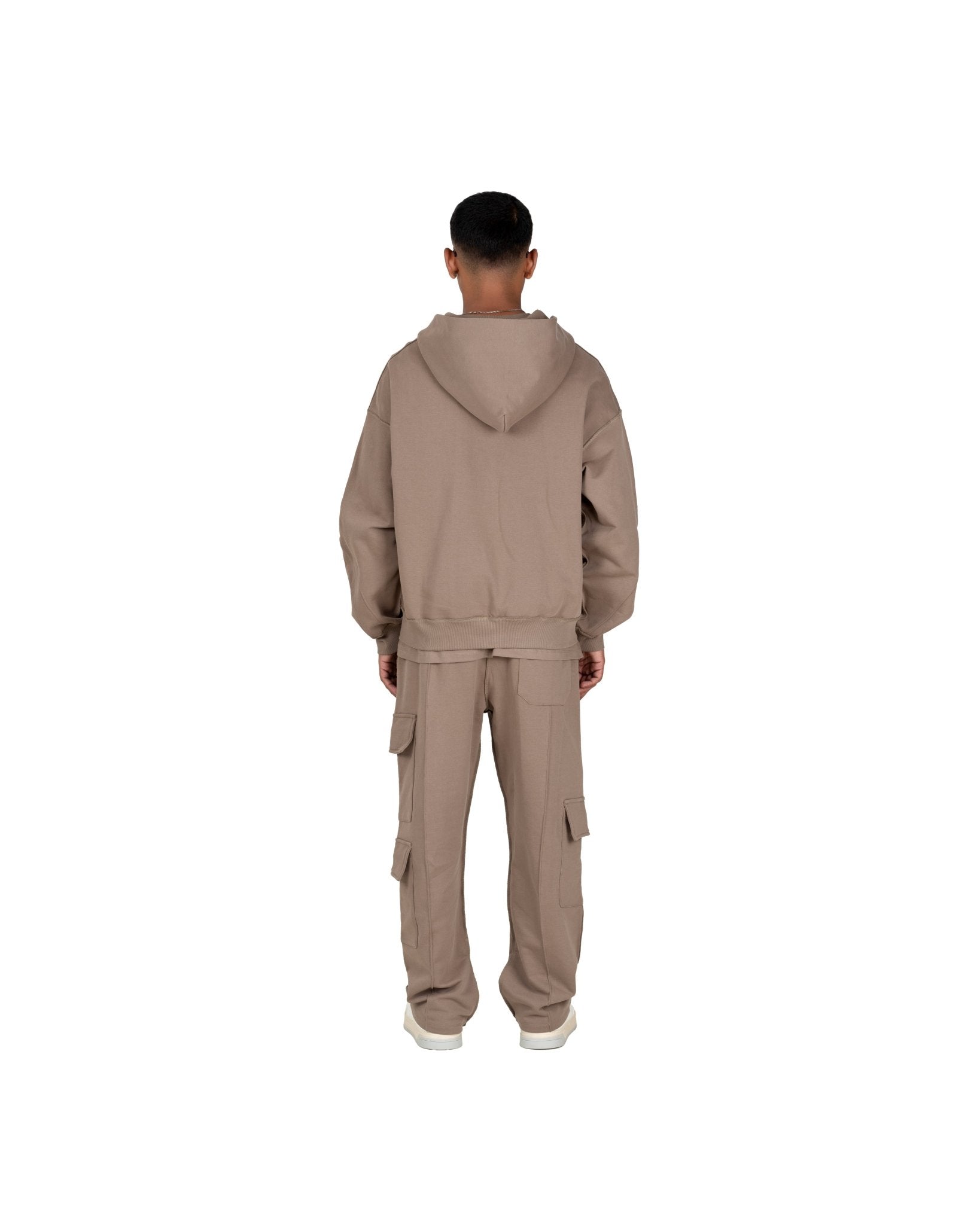 WALNUT DOUBLE ZIPPER HOODIE